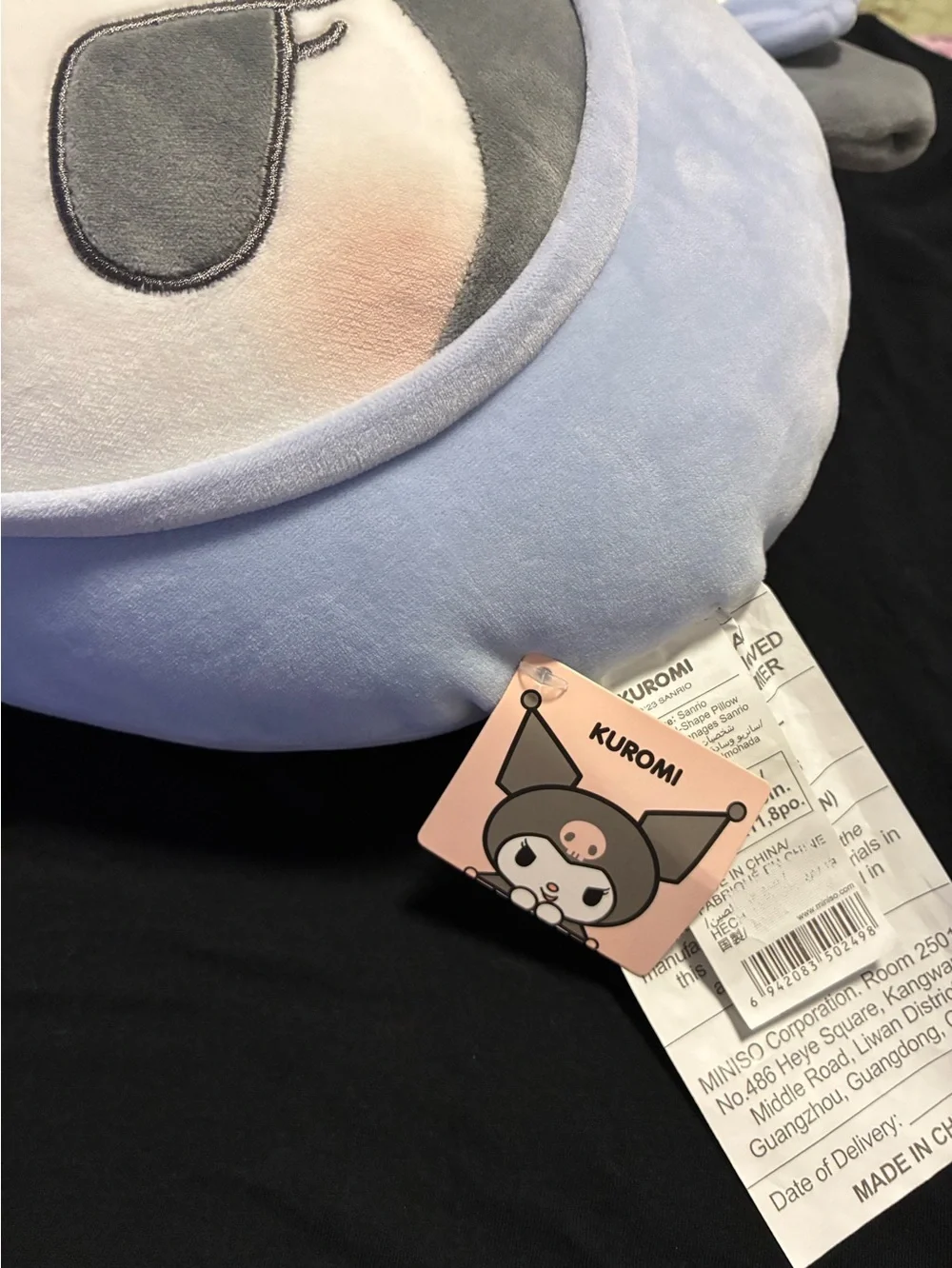 2 piece NWT SANRIO KUROMI Plush Pillow and top